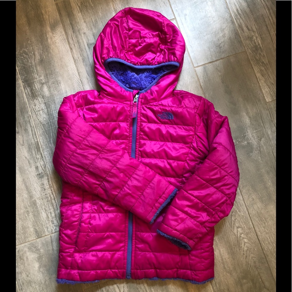 Girls (size 6) North face reversible winter coat